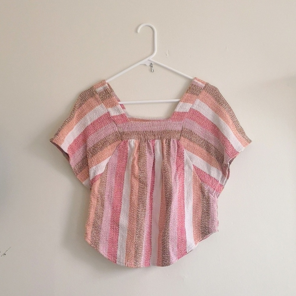 *Madewell* Striped butterfly top